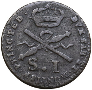 reverse: Carlo Emanuele III (1730-1773). Monetazione per la Sardegna. Soldo sardo 1771