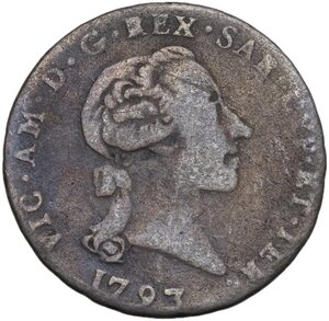 obverse: Vittorio Amedeo III (1773-1796), monetazione per la Sardegna.. Reale 1793