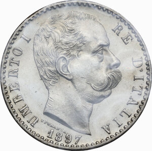 obverse: Umberto I (1878-1900). 2 lire 1897