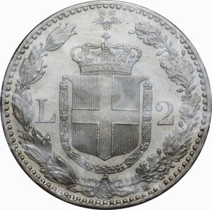 reverse: Umberto I (1878-1900). 2 lire 1897