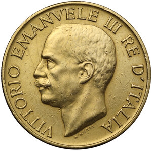 obverse: Vittorio Emanuele III (1900-1943). 100 lire 1923