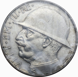 obverse: Vittorio Emanuele III (1900-1943). 20 lire 1928 A. VI