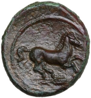 reverse: Kamarina. AE Tetras, c. 339-300 BC