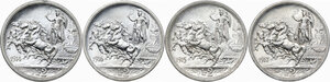 reverse: Vittorio Emanuele III (1900-1943). Serie delle quattro (4) monete da 2 lire 1914-1917