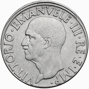 obverse: Vittorio Emanuele III (1900-1943). Lira 1940 A. XVIII con difetto di conio