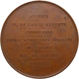 reverse: Carlo Alberto (1831-1846). Medaglia 1840 per il Congresso degli Scienziati Italiani a Torino