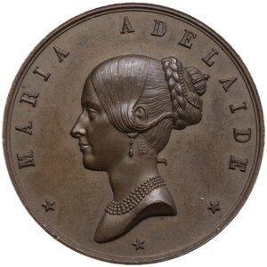 obverse: Regnando Vittorio Emanuele II (1861-1878). Maria Adelaide (1822-1855). Medaglia 1855 per la morte