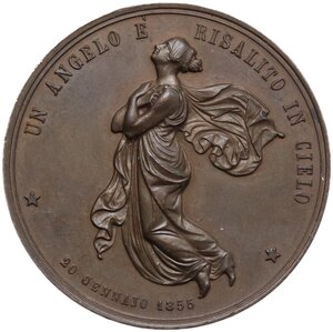 reverse: Regnando Vittorio Emanuele II (1861-1878). Maria Adelaide (1822-1855). Medaglia 1855 per la morte