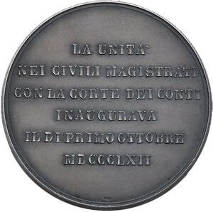 reverse: Vittorio Emanuele II  (1861-1878). Medaglia 1862