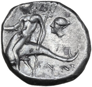 reverse: Southern Apulia, Tarentum. AR Nomos, c. 272-235 BC