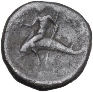 reverse: Southern Apulia, Tarentum. AR Nomos, circa 272-240 BC