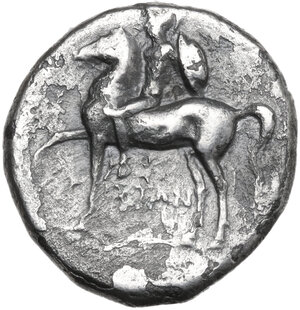 obverse: Southern Apulia, Tarentum. AR Nomos, circa 272-240 BC