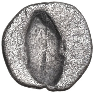 reverse: Southern Lucania, Metapontum. AR Diobol, c. 470-440 BC