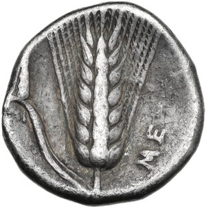 reverse: Southern Lucania, Metapontum. AR Stater, c. 340-330 BC