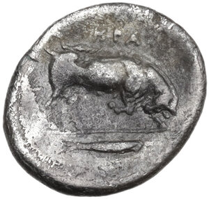 reverse: Southern Lucania, Thurium. AR Triobol, c.  443-400 BC