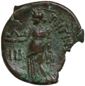 reverse: Bruttium, Rhegion. AE Trichalkon, c. 211-200 BC