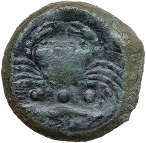 reverse: Akragas. AE Tetras or Trionkion, c. 425-410 BC