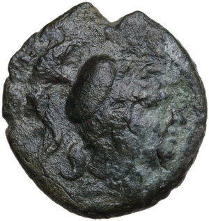 obverse: Morgantina.  The Hispani.. AE Trichalkon c. early 2nd century BC