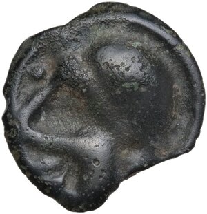 obverse: Northwest Gaul, Senones. AE Potin Unit. c. 100-50 BC