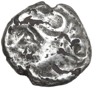 obverse: Central Gaul, Aedui. Fourreé Quinar, Kaletedou type, 80-50 BC