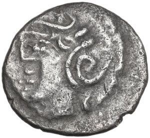 obverse: Central Gaul, Lingones. AR Quinar, 120-50 BC
