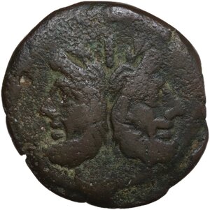 obverse: Anonymous. AE As, 211 BC
