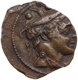 obverse: Anonymous light series.. AE Sextans. Uncertain Sardinian, Sicilian, or non-Roman Italian mint. Second Punic War lightweight issue, after 211 BC