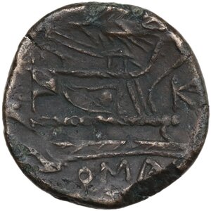 reverse: Minturnae Second Punic War issue. Corn-ear and KA series.. AE Sextans. Sicily, 207-206 BC