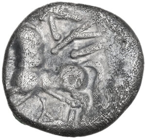 reverse: Central Gaul, Lingones. AR Quinar, Kaletedes, 120-50 BC