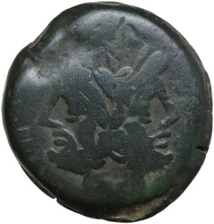 obverse: Butterfly and vine branch series.. AE As, c. 169-158 BC