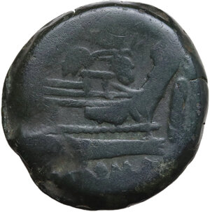 reverse: Butterfly and vine branch series.. AE As, c. 169-158 BC