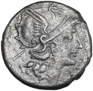 obverse: Pinarius Natta.. Denarius, 155 BC