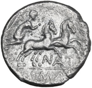 reverse: Pinarius Natta.. Denarius, 155 BC