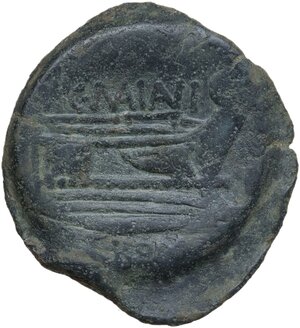 reverse: C. Maianius.. AE As, 153 BC