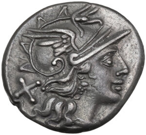 obverse: L. Saufeius. Denarius, 152 BC