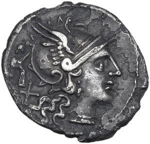 obverse: C. Terentius Lucanus.. AR Denarius, 147 BC
