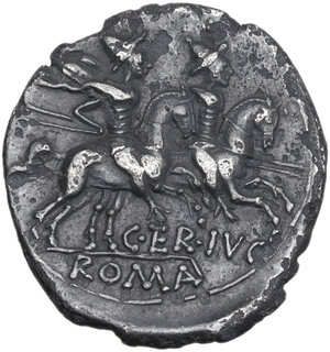 reverse: C. Terentius Lucanus.. AR Denarius, 147 BC