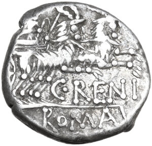 reverse: C. Renius. Denarius, 138 BC