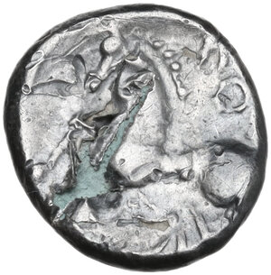 reverse: Central Gaul, Sequani. AR Fourreé (?) Quinar, c. 100 BC