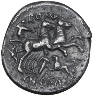 reverse: Cn. Domitius Ahenobarbus. AR Denarius, 128 BC