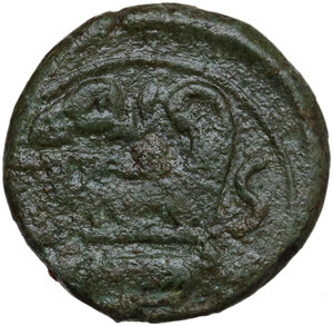 reverse: L. Caecilius Metellus.. AE Semis, 128 BC