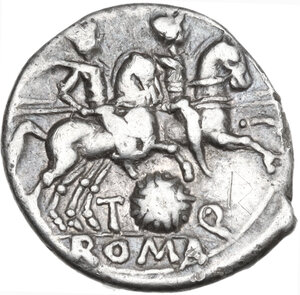 reverse: T. Quinctius Flamininus. Denarius, 126 BC