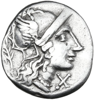 obverse: M. Papirius Carbo. . AR Denarius, 122 BC