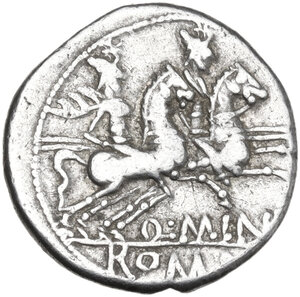 reverse: Q. Minucius Rufus.. AR Denarius, 122 BC
