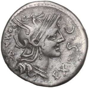 obverse: M. Sergius Silus. Denarius, 116 or 115 BC