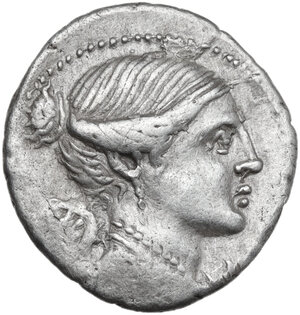 obverse: L. Valerius Flaccus. Denarius, 108 or 107 BC