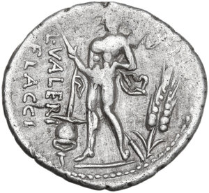reverse: L. Valerius Flaccus. Denarius, 108 or 107 BC