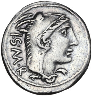 obverse: L. Thorius Balbus. Denarius, 105 BC
