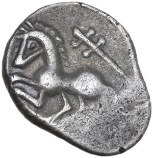 reverse: Southern Gaul, Allobroges. AR Quinar, Cn. Pompeius Voluntilus, 70-61 BC