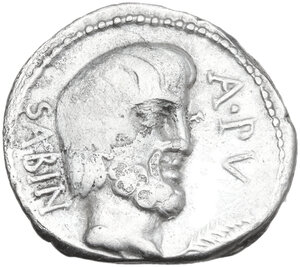 obverse: L. Titurius L. f. Sabinus. . AR Denarius, 89 BC
